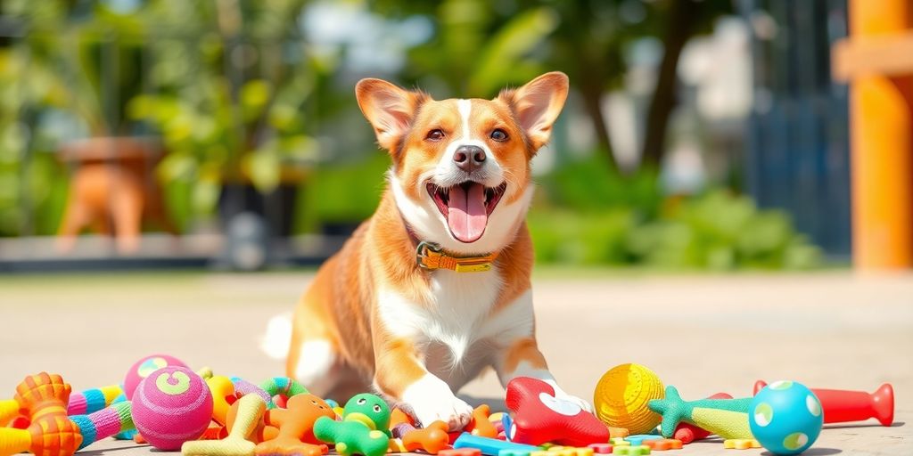 A happy dog playing and learning new tricks outdoors.